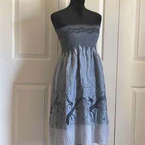 💖Lapis grey/black tube top dress